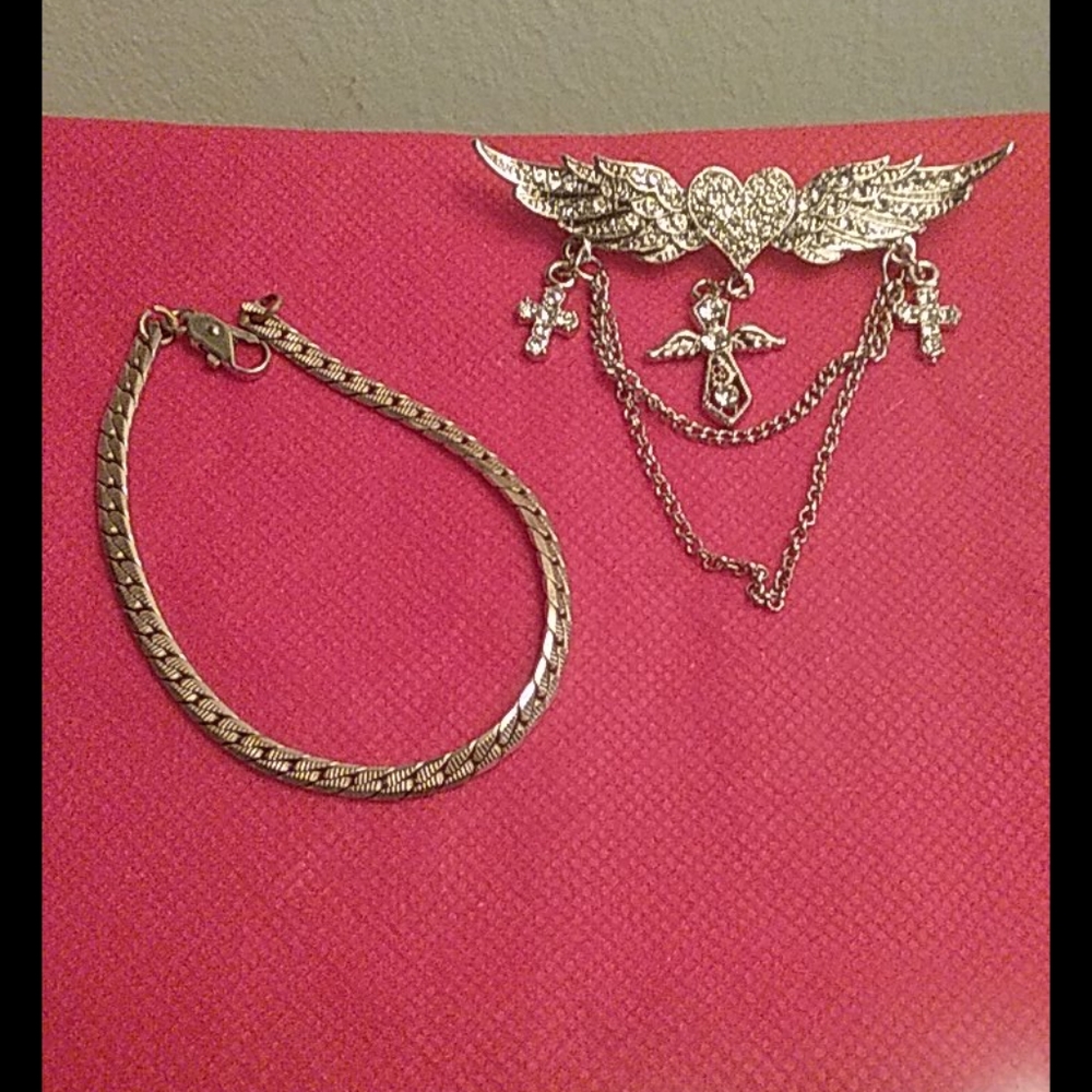 Pin and bracelet